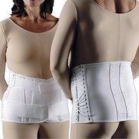 Unisex 2-Pull Side-Lace EZ-Fit Lumbosacral Back Support Corset Short Stocky 573 (XL)