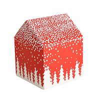 lightclub 10Pcs Christmas Snow House Design Wedding Party Decor Xmas Paper Apple Gift Box Red