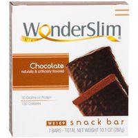WonderSlim High Protein Snack Bar / Diet Bars - Chocolate (7ct) - Trans Fat Free, Aspartame Free, Kosher, Cholesterol Free
