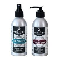 MYBAGFACTORY Leather Care Set Premium 1 Leather Cleaner & 1 Leather Conditioner each 8 oz for cleaning, care and impregnation of real leather