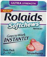 Rolaids Softchews, Strawberry, 12 Count (Pack of 6)