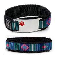 Adrenal Insufficiency Medical ID Alert Bracelet with Decorative Adjustable Wristband.