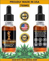 Hemp Oil 750mg Vanilla - Helps with Anxiety, Chronic Pain, Sleep, Mood, Skin and Hair - Herbal Drops - Rich in Omega 3,6,9 Fatty Acids - Natural Anti inflammatory 750mg Natural Flavor (red)