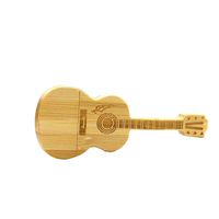 Longay 2.0 Flash Drive Novelty Mini Wooden Guitar Shape Pen Drive Flash U Disk (256G, B)