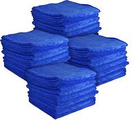 400GSM Microfiber Cleaning/Dusting Cloths by Clean Flawless | Super Absorbent Ultraplush Microfiber Towels | Durable and Long Lasting for Home and Office (Blue, 48 Pack)