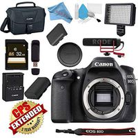 Canon EOS 80D DSLR Camera (Body Only) USA Model with Warranty Video Bundle