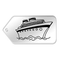 Azeeda 10 x Large 'Cruise Ship' Clear Gift Tags (TG00064232)
