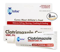 [8 Pack] Clotrimazole 1% Cream 0.5 oz (Compare to Lotrimin) Travel Packs