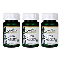 Swanson Iron Citrate 25 Milligrams 60 Veg Capsules (3 Pack)