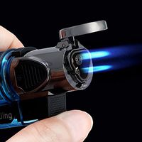 Windproof Refillable Butane Gas Trip Torch Jet Flame Cigarette Cigar Lighter New