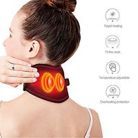 zinnor Heated Neck Wrap Therapy for Lower Neck Injury, Pain, Stiff Neck, Neck Fatigue, Adjustable Temperature