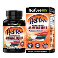 Natureley Better Ashwagandha Organic Capsules - with Black Pepper Extract - Max Potency 2100mg Ashwagandha Supplement for Stress & Anti Anxiety Relief. Adrenal, Mood & Thyroid Support - 120 Capsules.