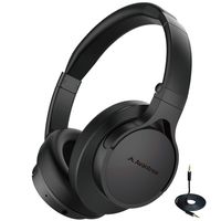 Avantree HS063 Comfortable Bluetooth Headphones Over Ear with Mic, 20 Hrs Hi-Fi Stereo Headset for Music, Foldable & Lightweight, Wireless Wired Modes for Cell Phone Tablet PC Computer Laptop Travel