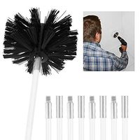 Borlai Chimney Flue Cleaning Rod Sweep Sweeping Brush Set Dry Duct Clean Kit Lint Remover