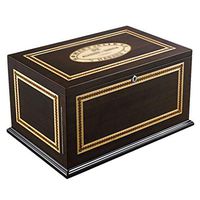 Humidors Cigar Cigar Humidor Three-Tier Cigar Alcoholic Box Pine Cigar Box Moisturizing Cabinet Can Hold 120 The Best Gift (Color : Black, Size : 422624cm)