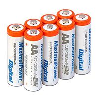 Maximal Power Rechargeable AA  batteries 2600mAh Ni-MH Value Pack  8-Pack
