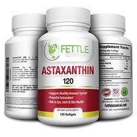 Astaxanthin 120 Softgels 10mg Supplement Strong Carotenoid Antioxidant Helps Optimal Immune Response Skin Health Reduced Eye Fatigue and Joint Pain by Fettle Botanical