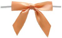 BAYWIND LTD; Medium Twist Tie Bows- 100pc (Peach)