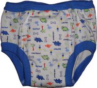 Baby Pants Adult - Almost a Big Kid Training Pants - Small Blue Dinosaur