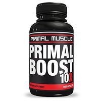 Primal Boost 10x - Proven Testosterone Booster - Users Report: Builds Muscle Fast - Burns Fat - Hardcore Strength - Insane Energy & Wild Performance! [1 Month Supply]