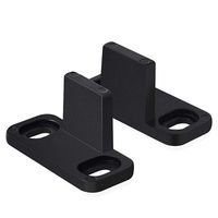 Homode Matte Bottom Floor Guide Carbon Steel Hardware Adjustable for Sliding Barn Door (2 Pack)
