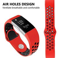 TVT Sport for Fitbit Charge 2 Bands, Adjustable Replacement Sport Strap Bands for Fitbit Charge 2 Smartwatch Fitness Wristba (Red, Small)