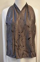 DinerWear Cravaat - Adult Bib Dining Scarf (Black Foil Leaf)