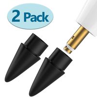 MiiKARE Pencil Tips for Pencil 1st and Pencil 2nd Generation Pencil Accessories Screen Protector Supported Pen Tips Replacement Pencil Nib for iPad Air iPad Mini iPad Pro Series [2 Pack] (Black)