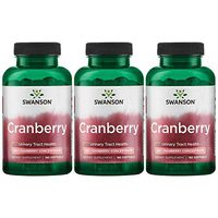 Swanson Cranberry 20:1 Concentrate Urinary Tract Support 180 Sgels 3 Pack