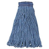 Rubbermaid Commercial E238 Universal Headband Mop Head, Cotton/Synthetic, 24oz, Blue, 12/Carton