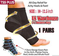 1 Pair Ankle Heels Support Men Compression Foot Angel Sleeve Heel Arch Support Pain Relief (10-12.5 Men)