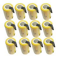 SC Size 1.2V 2200mAh NiCd Rechargeable Battery for Power Tools with Tabs Count Pcs 12