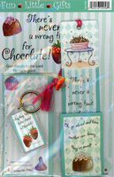 There's Never a wrong time for Chocolate! Magnet, Bookmark, Memo Pad, Keychain Gift Set #12956