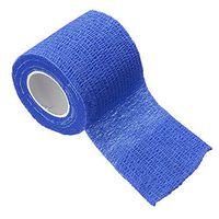 MINQISU Cohesive Bandage - 1PC First Aid Sports Wrap Tapes Bandages, Pet Vet Wrap Self Adherent Cohesive Tape Bandages Size 5cm x 4.5m (Blue)