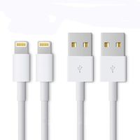 2PACK Apple iPhone/iPad Charging/Charger Cord Lightning to USB Cable[Apple MFi Certified] Compatible iPhone X/8/7/6s/6/plus/5s/5c/SE,iPad Pro/Air/Mini,iPod Touch(White 2M/6.6FT) Original Certified