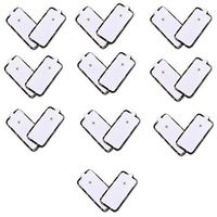 TENS Unit Pads Electrode Self Adhesive Replacement Electodes Premium Quality XL Extra Large Snap On Sticky Reusable Pads 10 Pairs (20 Pads)