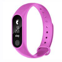 AutumnFall Clearance Sale!!M2 Sports Pedometer Smart Bracelet Heart Rate Bluetooth 4.0 Smart Watch (Hot Pink)