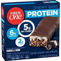 Fiber One Protein Chewy Bar Cookies and Crème 5 - 1.17 oz Bars