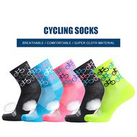 Compressprint Men and Women Cycling Socks 4 Pairs Sports Socks Comprssion Running Socks (Cycle A)