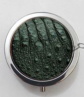 BlackKey Crocodile Texture Pattern 3-Compartment Decorative Pocket Gift Box Case Organizer for Pill, Color 1 -1346