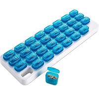 OPENROAD Monthly Pill Organizer 31 Day Pill Box, Removable Daily Pill Case with Bonus Medical Alert Card, Travel Medicine Organizer for Supplements