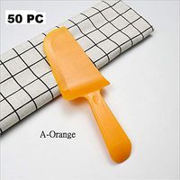 Wonderful Deluxe Disposable Plastic Tableware Premium Cake Knives Cutlery For Party & BBQ - 50 PC (A-Orange)