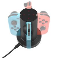 Powtree Joy Con Charger for Switch 4 in 1 Joy-Con Charging Dock Station with USB Cable for Nintendo Switch Joy Con Controller Console Accessories