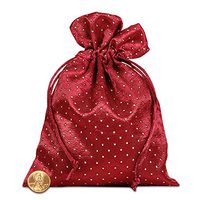 Burgundy Studded Satin Bags 6" X 9" | Quantity: 12