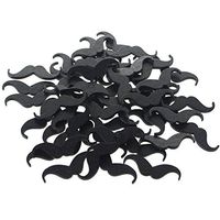 Chalkboard Wooden Mustache, 1-3/4-inch, 100-pack