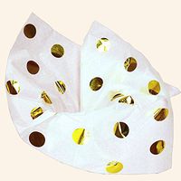 Hot Stamped Gold Foil Polka Dot Tissue Paper - 200 X-L Sheets - Bulk - Full Ream