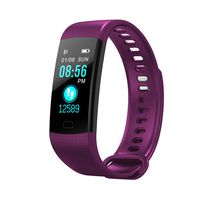 Haisn Fitness Tracker Watch Hear Rate Blood Pressure Monitor Smart Bracelet Color Screen Bluetooth Waterproof Wristband Calories Count Pedometer for Women Men (Purple)