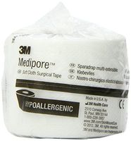 3M Medipore Soft Cloth Surgical Tape, Tape 2961, 24 Rolls (Pack of 12)