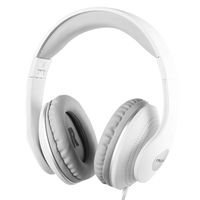 Active Noise Cancelling Headphones Wired, ANC Over Ear with Mic, Sound Cancelling Headphones Foldable Lightweight, Deep Bass Headset 20 Hours for Travel and Office Phone - White from FMLOVES