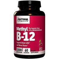 Jarrow Formulas, Methyl B-12, Cherry Flavor, 5000 mcg, 60 Lozenges. Pack of 5 bottles